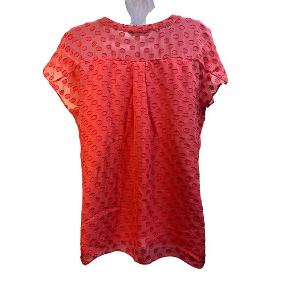 Soft Surroundings Women's Medium Silk Blend Blouse Button Front Flutter Sleeve - Picture 6 of 11